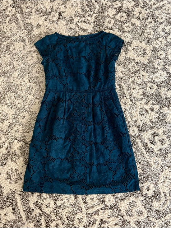 Nanette Lepore Dresses & Skirts - Nanette Lepore Teal Eyelet Dress - 100% Cotton, Excellent Condition!
